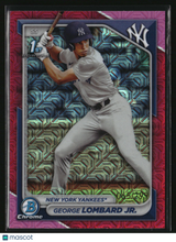 George Lombard Jr. 2024 Bowman Chrome Prospects Mojo Fuchsia Ref #BCP-79 #/299