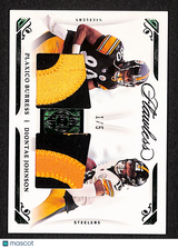 Burress / Johnson 2021 Flawless Dual Diamond Memorabilia Emerald #DD16 #/5