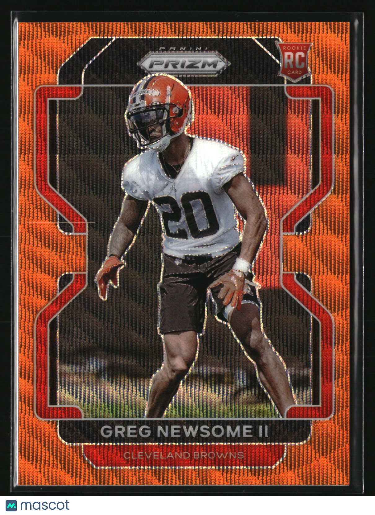 Greg Newsome II 2021 Panini Prizm Orange Wave #376 #/60