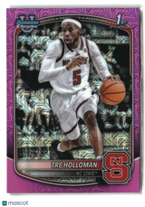 Tre Holloman 2025-26 Bowman Chrome Prospects Pink Mojo Refractor #BCP-81 #/199