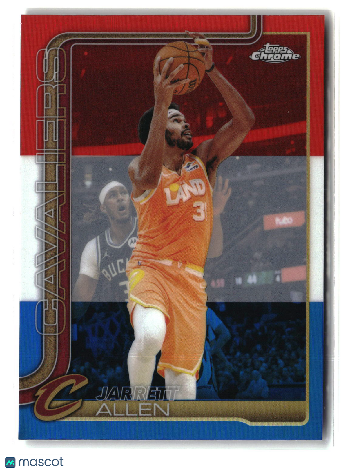 Jarrett Allen 2025-26 Topps Chrome Update Red White and Blue Refractor #57