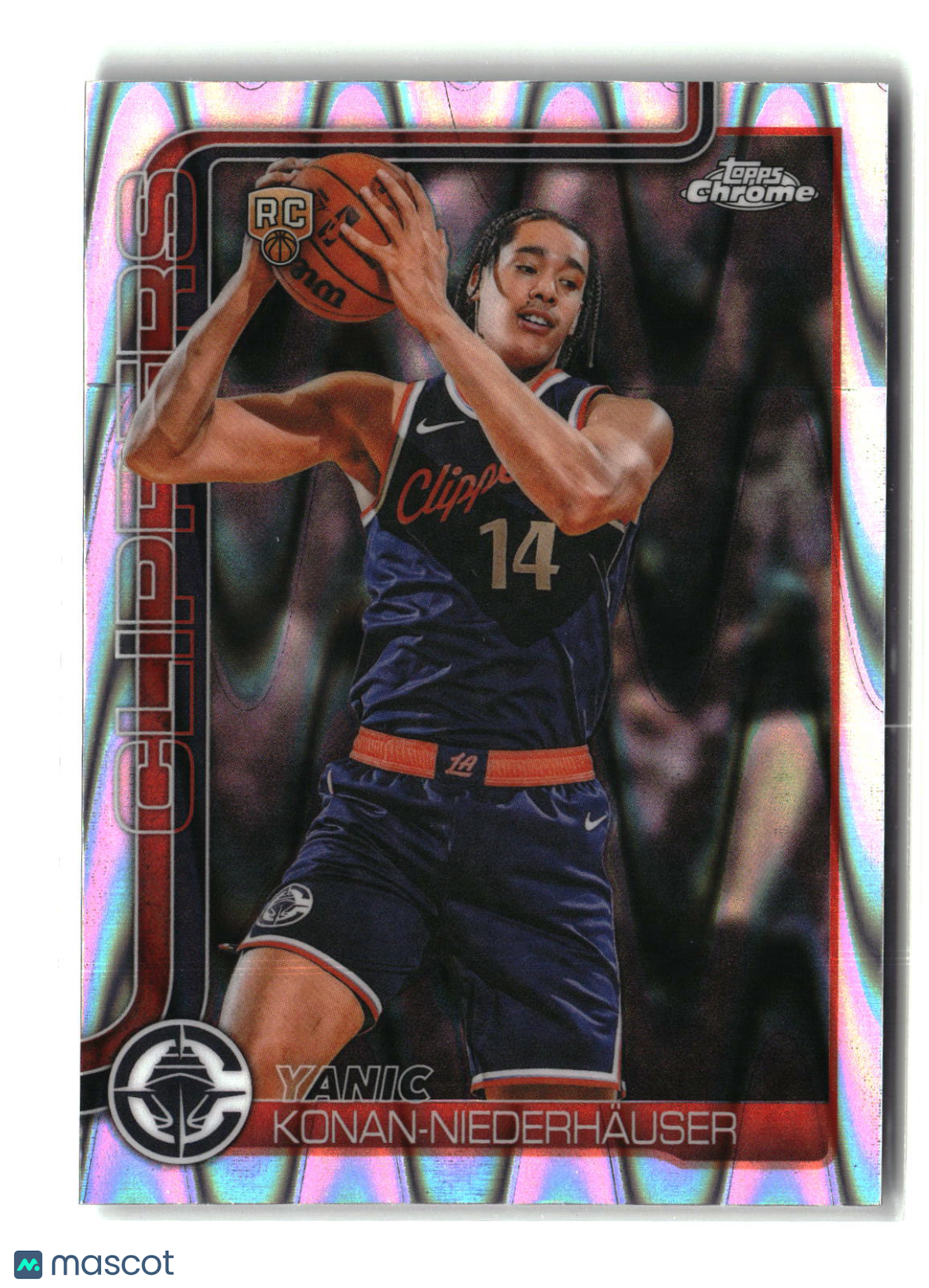 Yanic Konan-Niederhäuser 2025-26 Topps Chrome Update RayWave Refractor #180