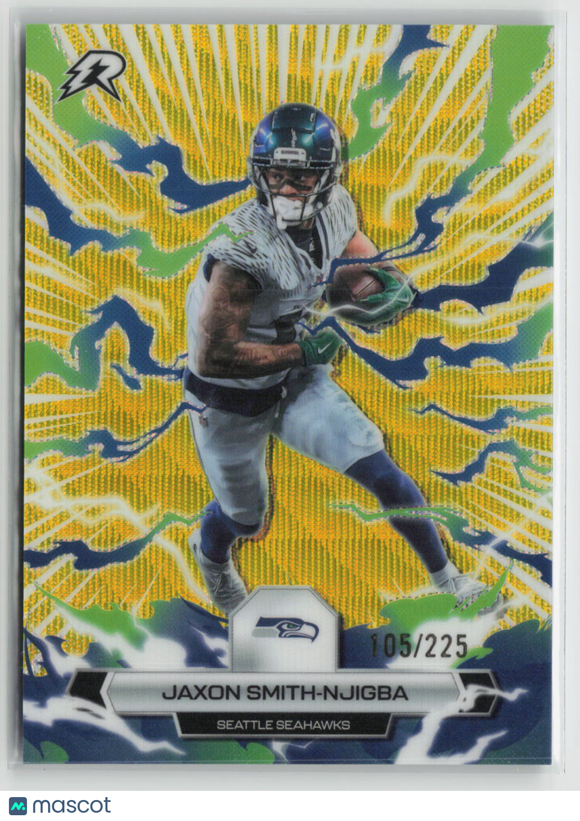 Jaxon Smith-Njigba 2025 Topps Resurgence Yellow Surge Refractor #91