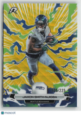 Jaxon Smith-Njigba 2025 Topps Resurgence Yellow Surge Refractor #91