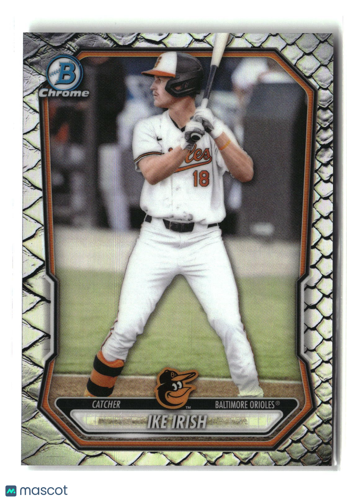 Ike Irish 2026 Bowman Chrome Prospects Reptilian Refractor #BCP-68