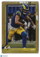 Puka Nacua 2025 Topps Chrome Football Leather Gold #166 24/50