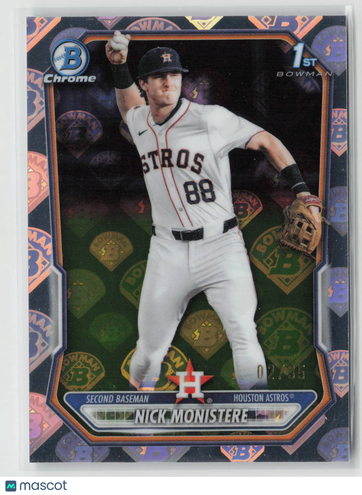 Nick Monistere 2026 Bowman Chrome Prospects Bowman LogoFractor #BCP-103 2/35