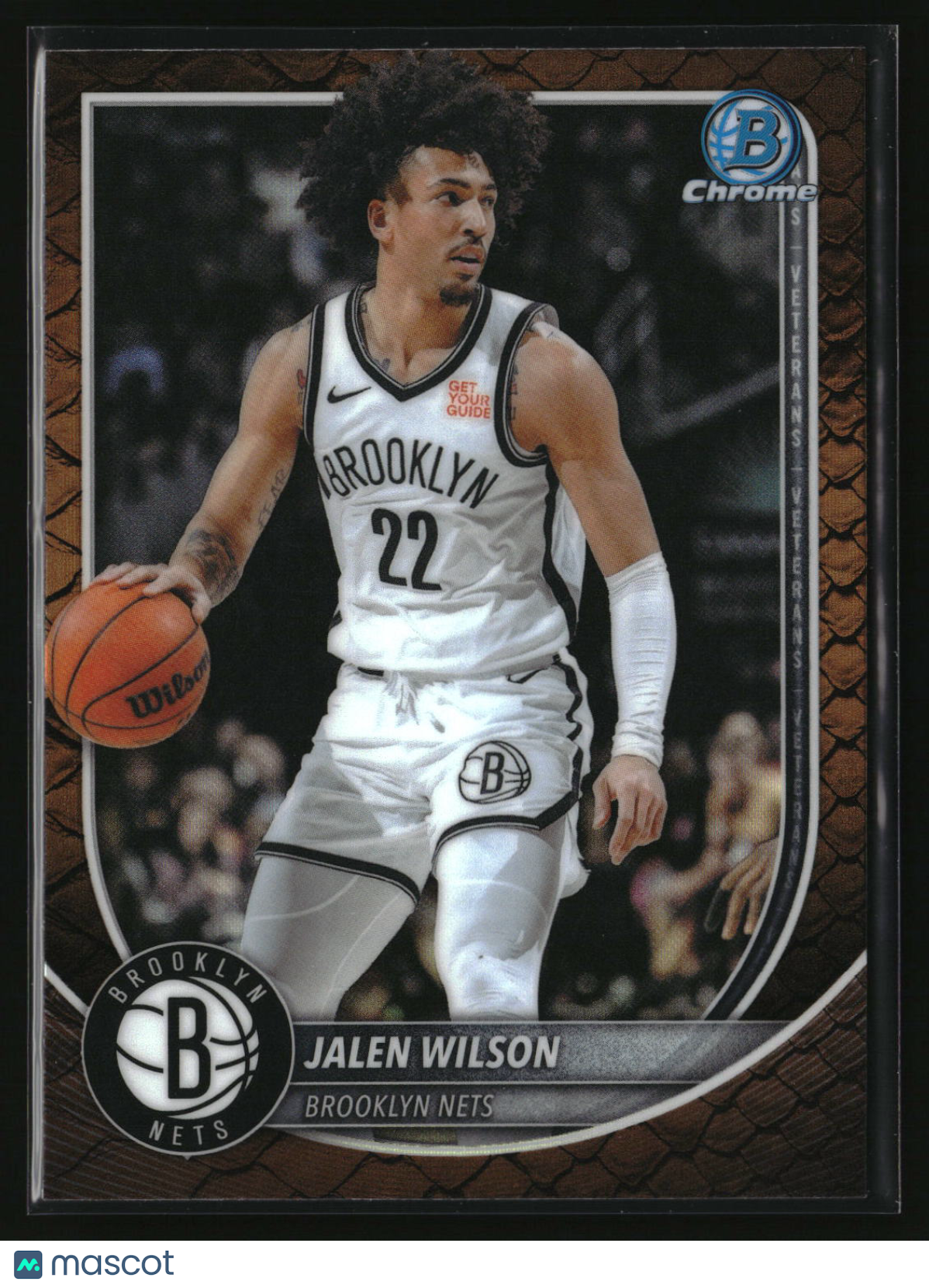 Jalen Wilson 2025-26 Bowman Chrome Reptilian Refractor #BCV-60