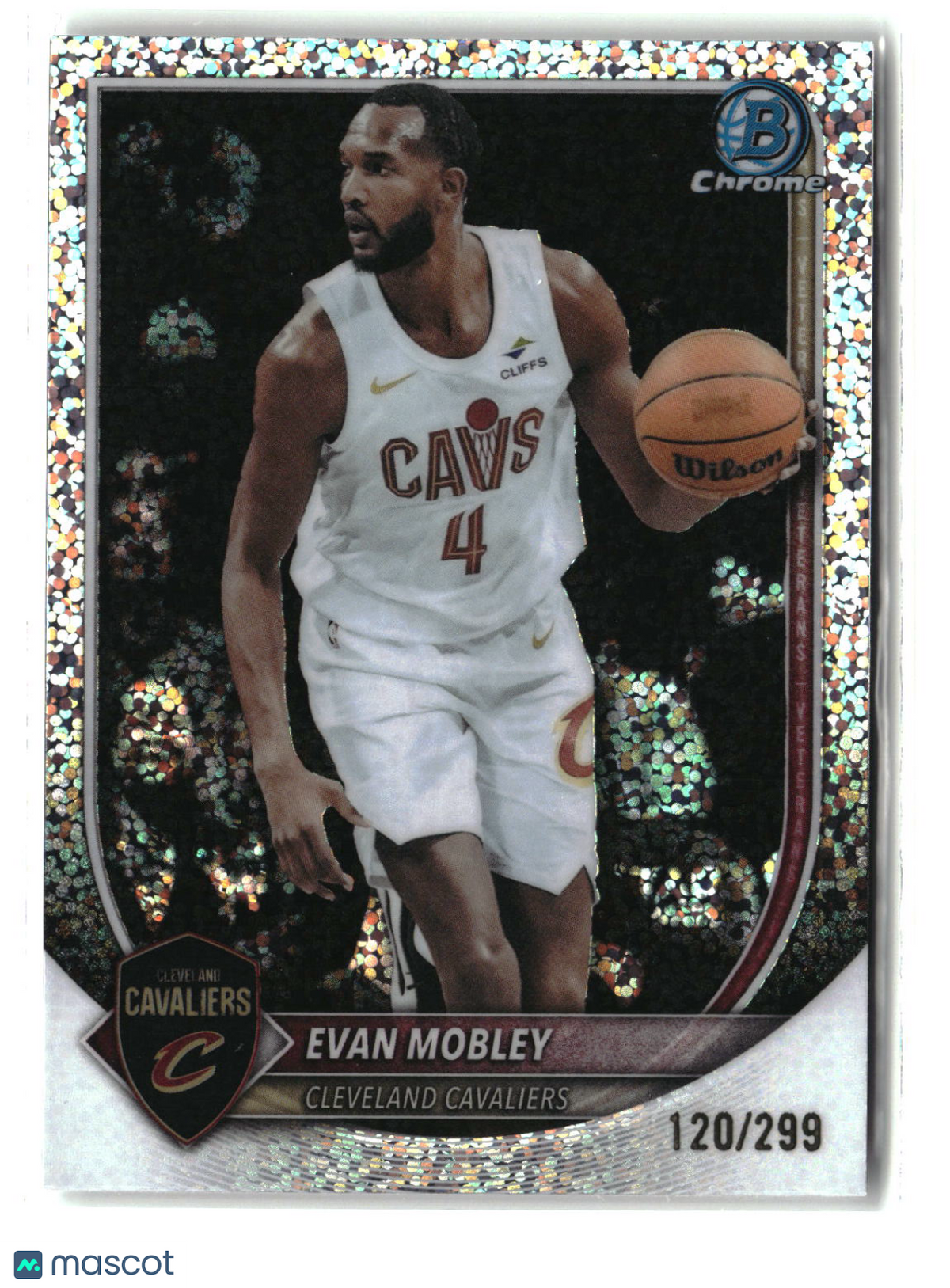 Evan Mobley 2025-26 Bowman Chrome Speckle Refractors #BCV-93 #/299