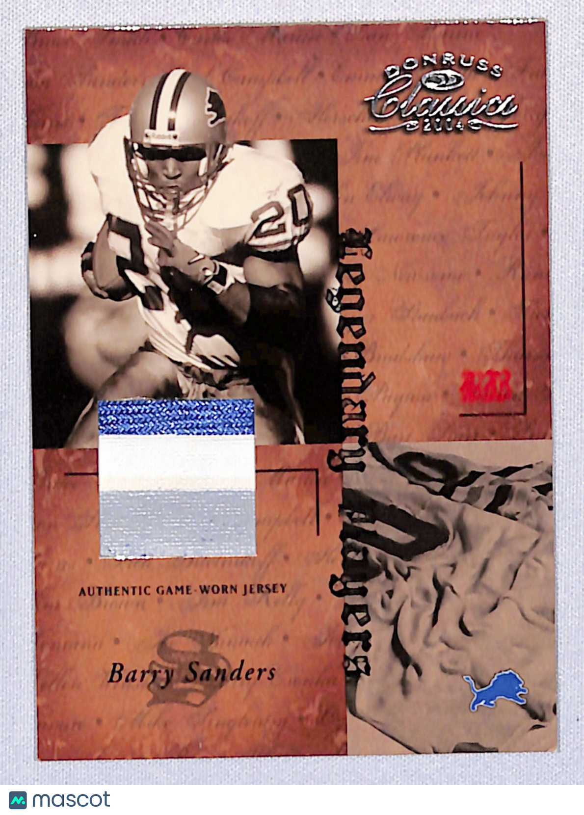 Barry Sanders 2004 Donruss Classics Legendary Players Jerseys #LP-1 39/100