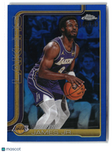 Bronny James Jr. 2025-26 Topps Chrome Update Blue Refractor #103 #/150