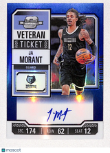 Ja Morant 2023-24 Panini Contenders Optic Veteran Ticket Blue #VT-JAM #/25