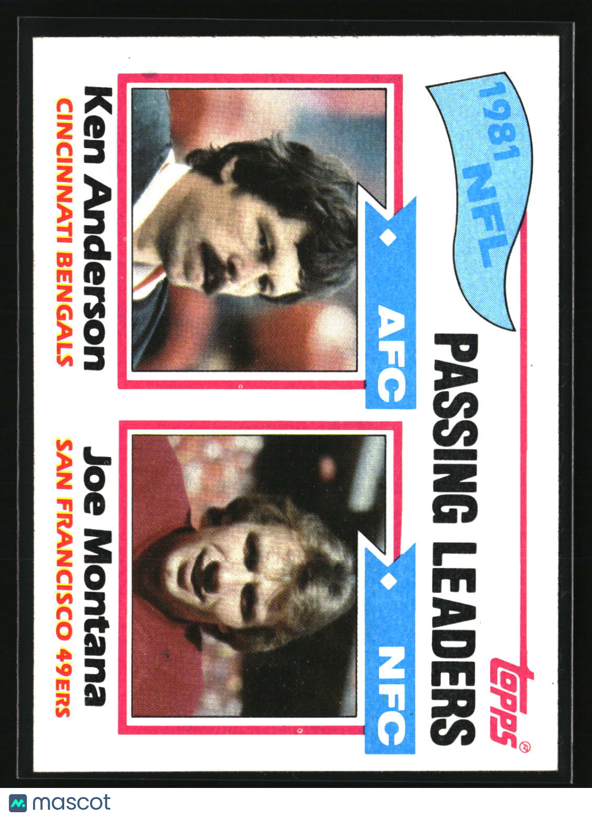 Ken Anderson / Joe Montana 1982 Topps #257