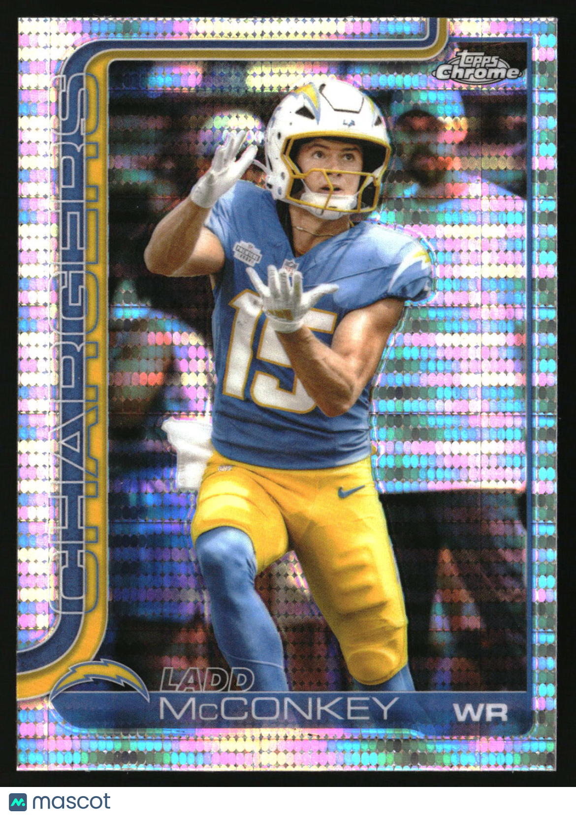 Ladd McConkey 2025 Topps Chrome Pulsar Refractor #156