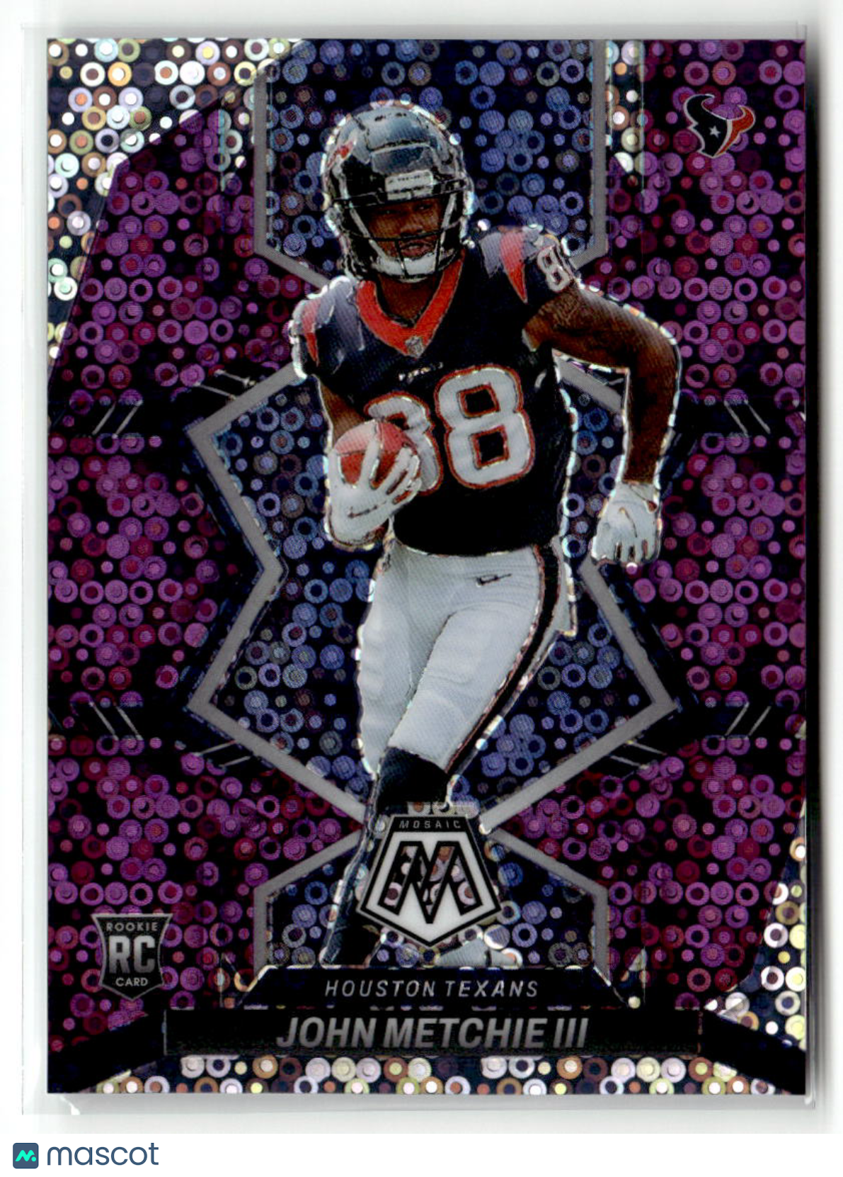 John Metchie III 2022 Panini Mosaic Mosaic No Huddle Purple #317 #/50