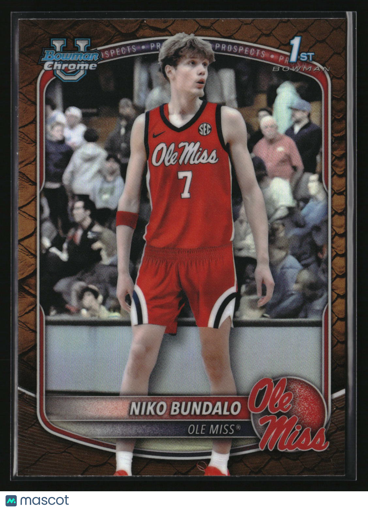 Niko Bundalo 2025-26 Bowman Chrome Prospects Reptilian Refractor #BCP-18