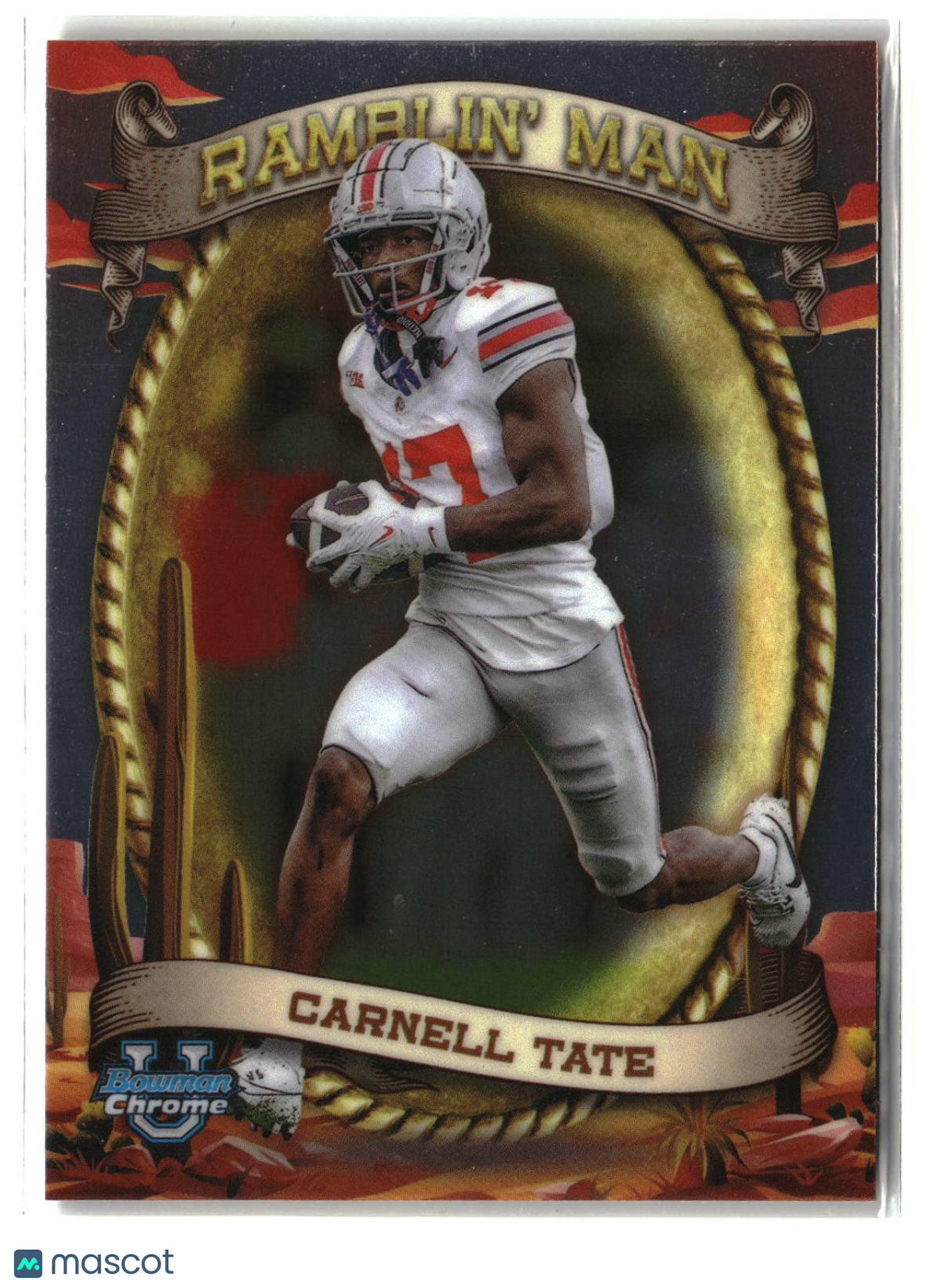 Carnell Tate 2024 Bowman University Chrome Ramblin’ Man #RM-10