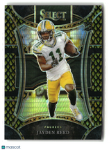Jayden Reed 2023 Panini Select Dragon Scale Gold Prizms #434 #/10