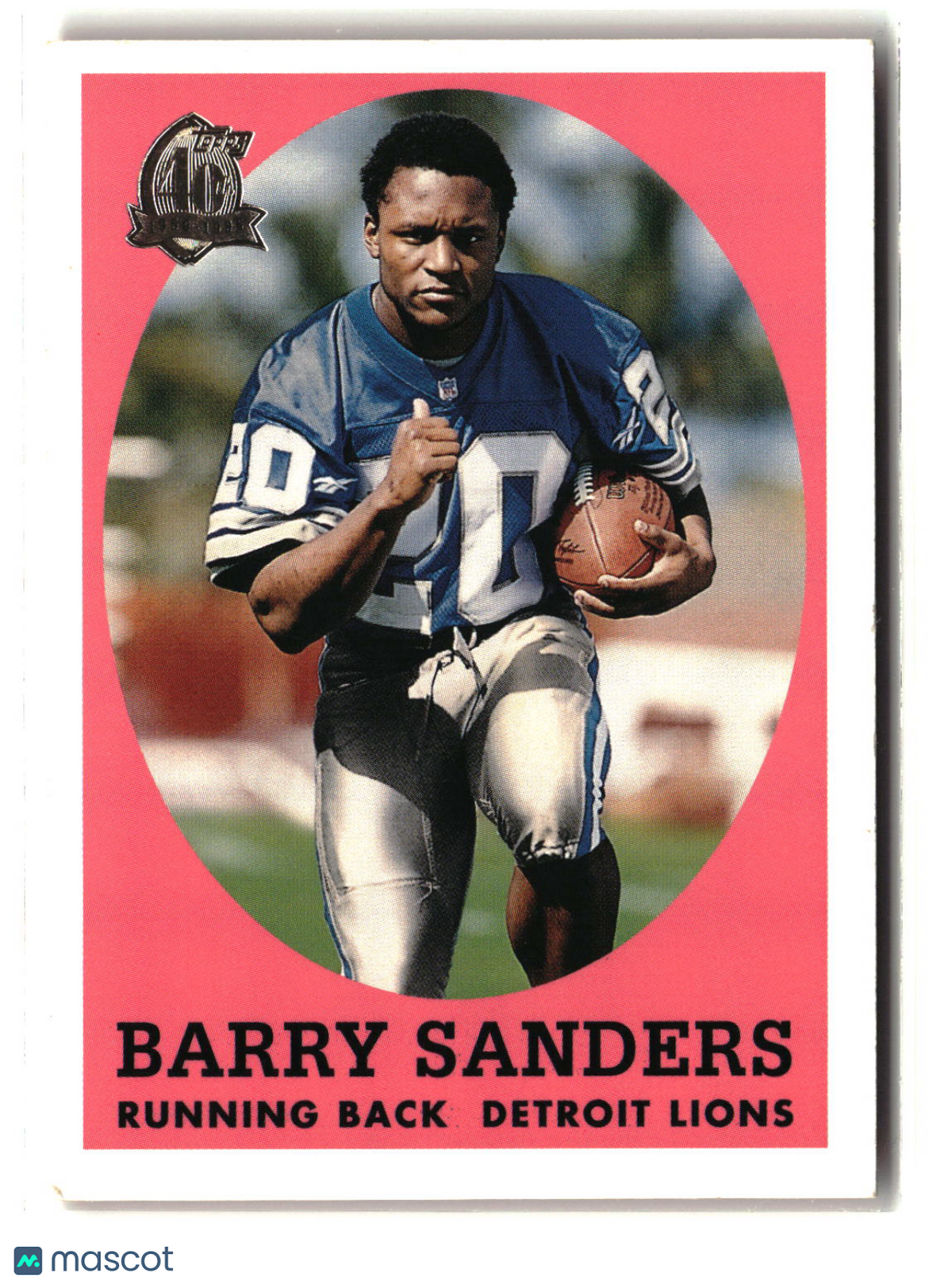 Barry Sanders 1996 Topps 40th Anniversary Commemorative #3
