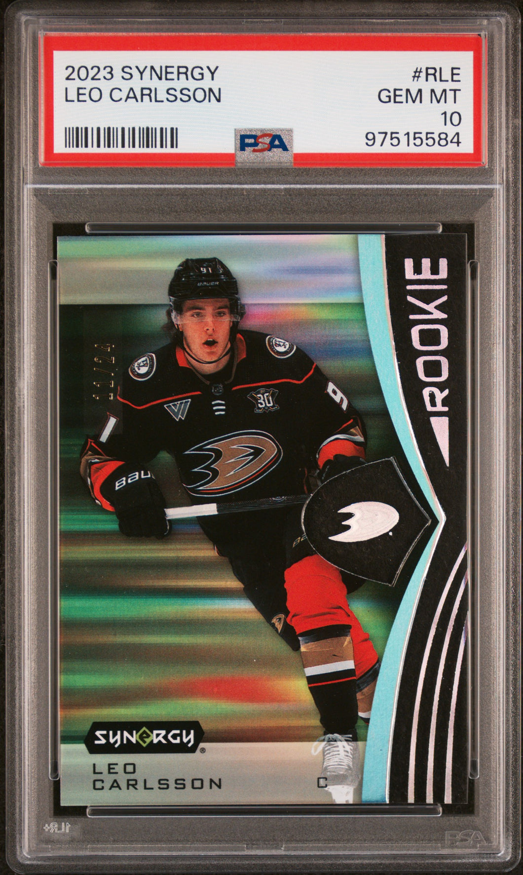 Leo Carlsson 2023 Upper Deck Synergy #RLE /24 PSA 10