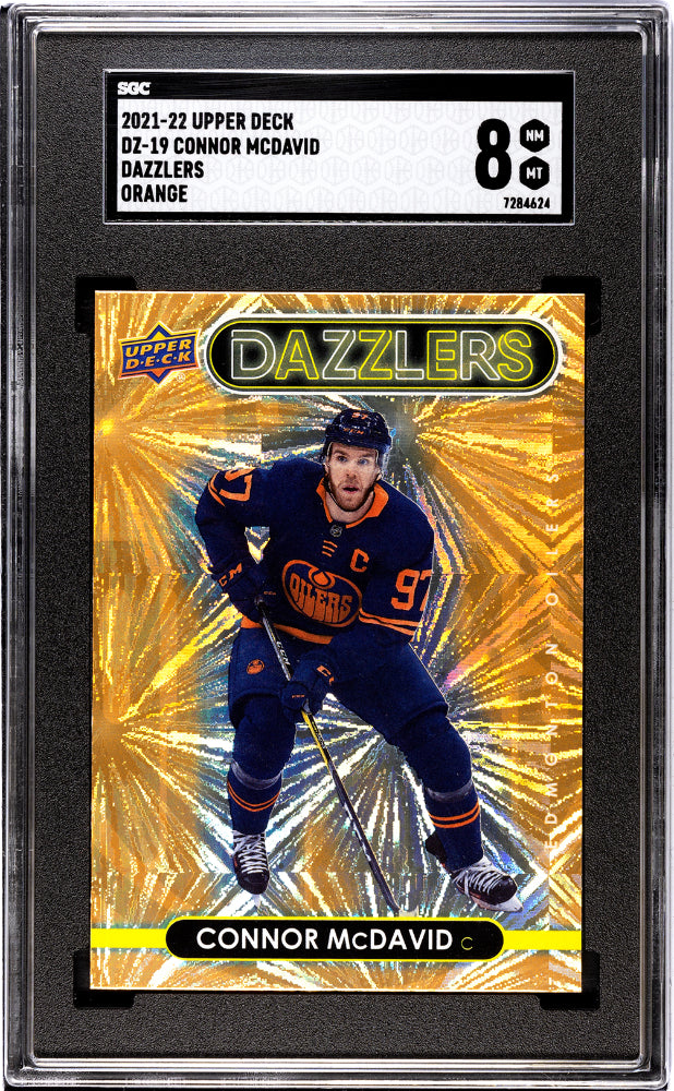 Connor McDavid 2021 Upper Deck Dazzlers Orange #DZ-19 SGC 8