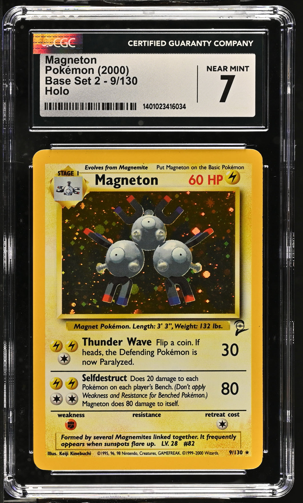 Magneton 2000 Base Set 2 #9/130 Holo CGC 7