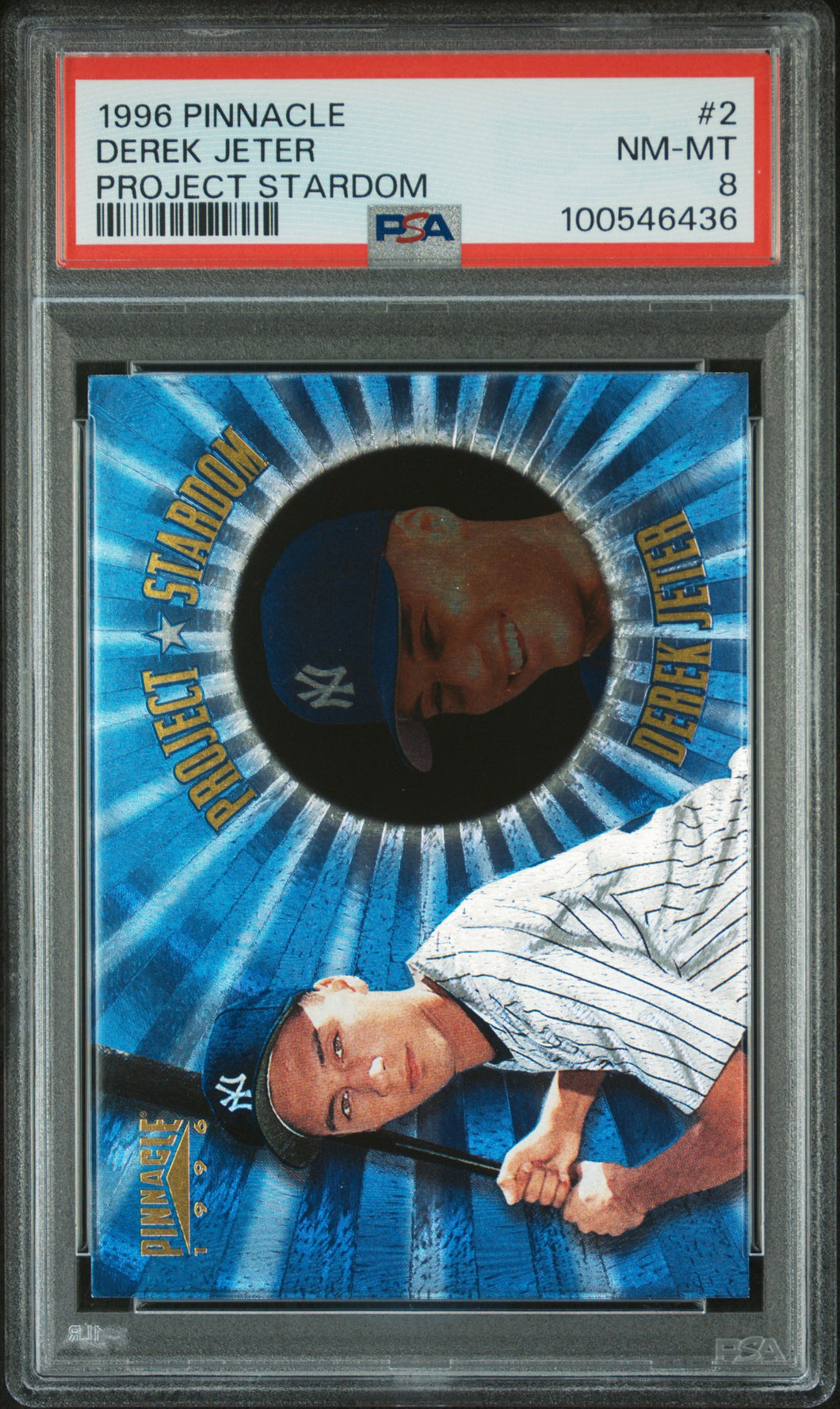 Derek Jeter 1996 Pinnacle Project Stardom #2 PSA 8