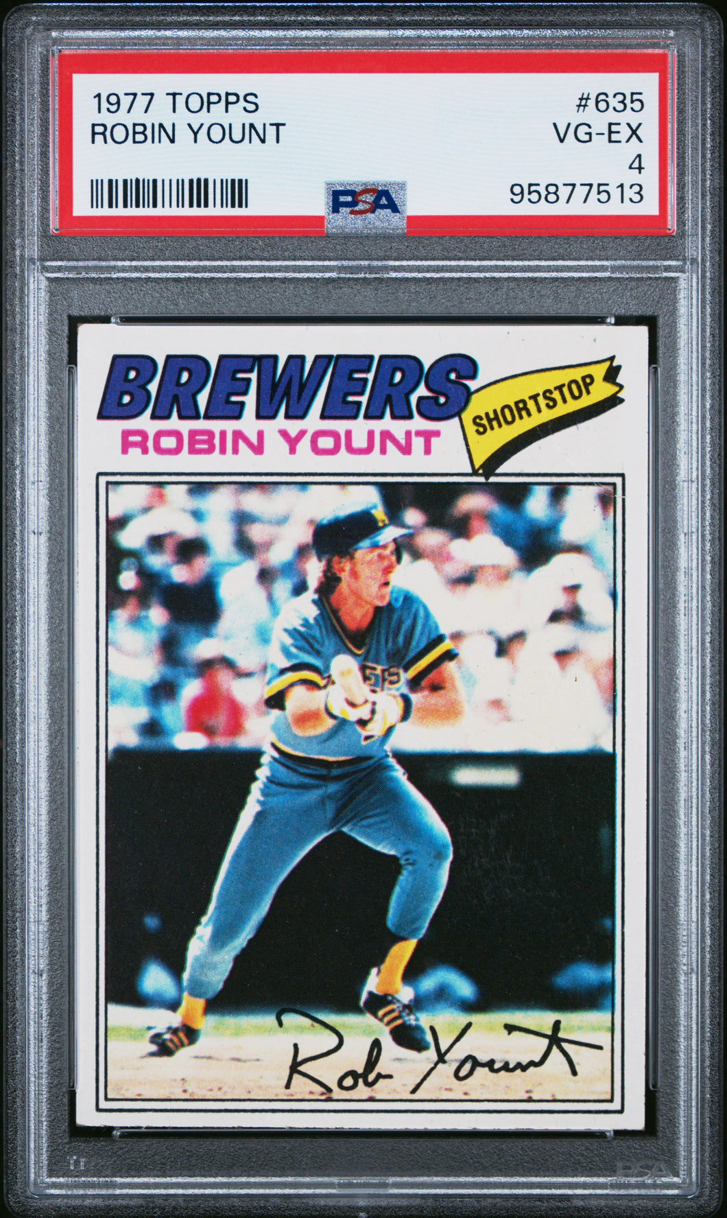 Robin Yount 1977 Topps #635 PSA 4