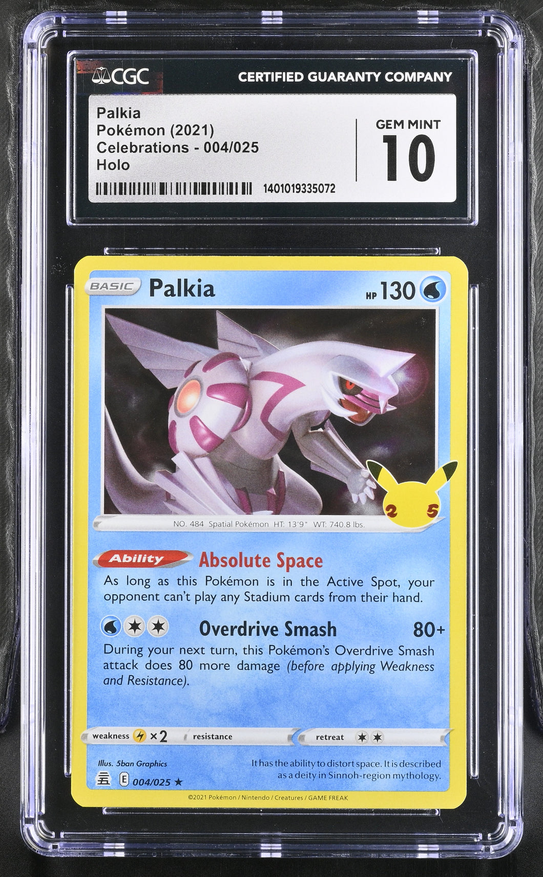 Palkia 2021 Celebrations #004/025 Holo CGC 10