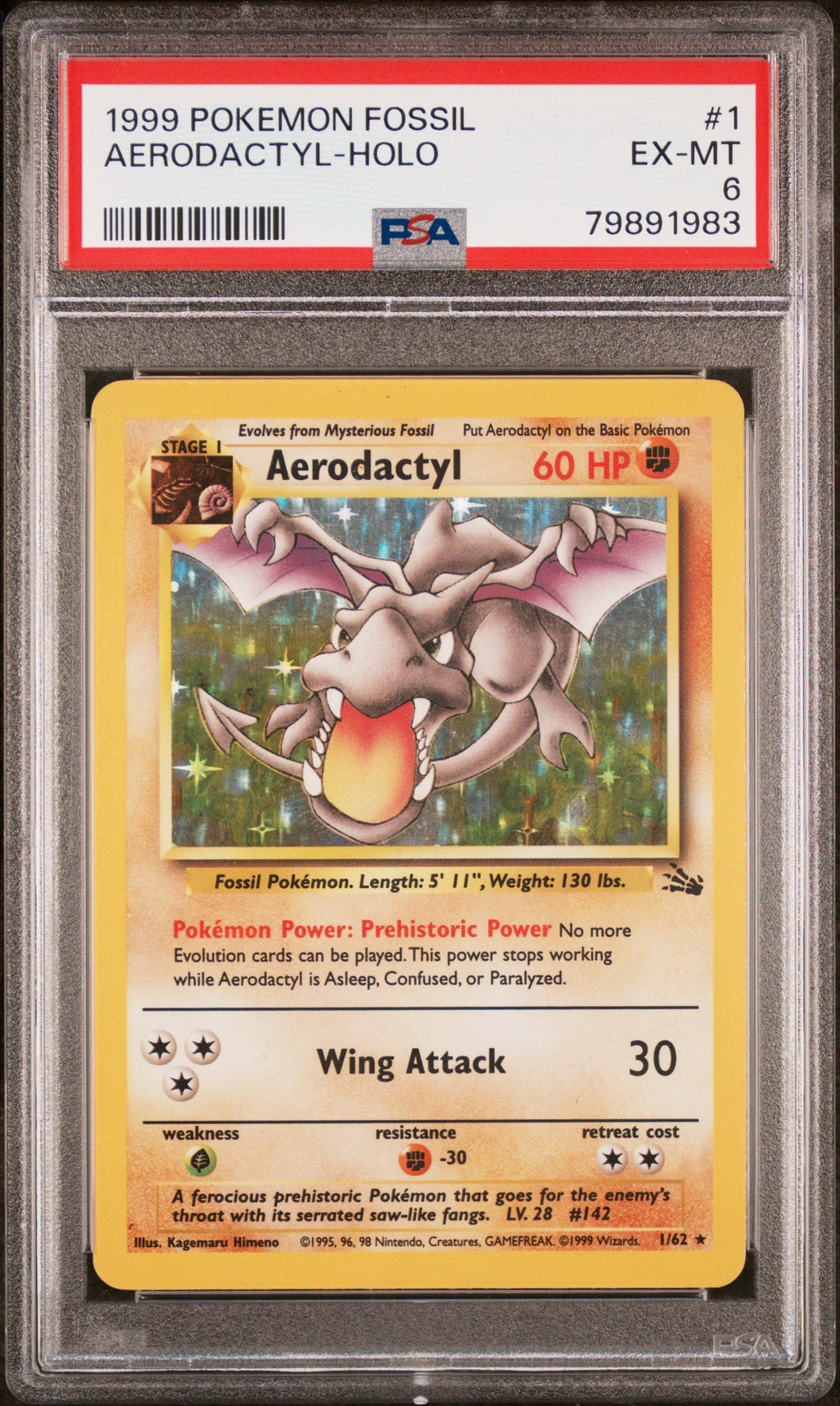 Aerodactyl Fossil #1 Holo PSA 6