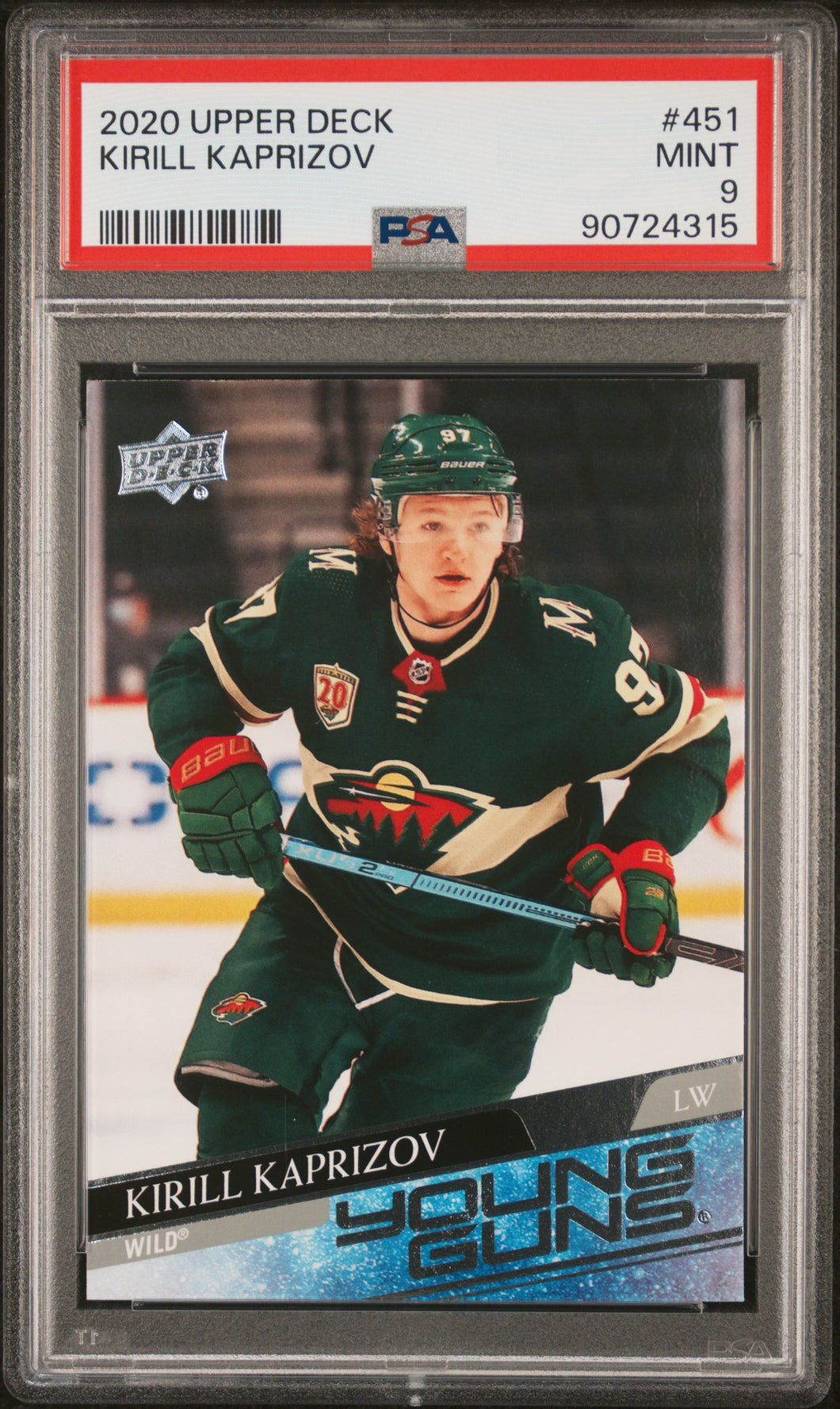 Kirill Kaprizov 2020 Upper Deck #451 PSA 9