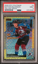 Load image into Gallery viewer, Nathan Mackinnon 2020 O-Pee-Chee Platinum Yellow Traxx #4 /249 PSA 9
