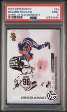 Load image into Gallery viewer, McDavid Bedard 2023 Upper Deck Game Dated Moments #34 /1199 PSA 9
