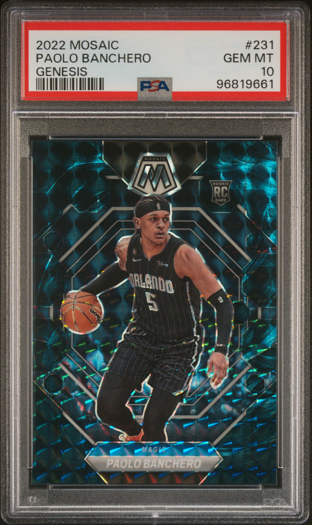 Paolo Banchero 2022 Panini Mosaic Genesis #231 PSA 10