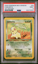 Load image into Gallery viewer, Chikorita 2000 Pokemon Neo Genesis 1ST Edition #54 1ST Edition PSA 9
