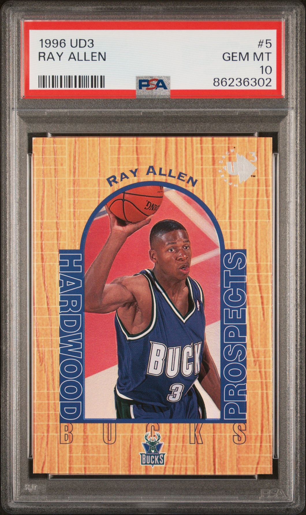 Ray Allen 1996 Ud3 #5 PSA 10