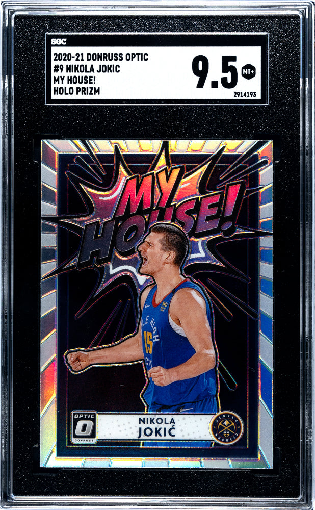 Nikola Jokic 2020-21 Donruss Optic My House! Holo Prizm #9 SGC 9.5