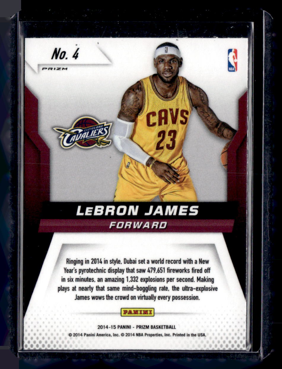 LeBron James 2014 Panini Prizm Silver Fireworks #4 10000015