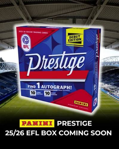 2025-26 Panini Prestige EFL English Football League Soccer Hobby Preferred Box
