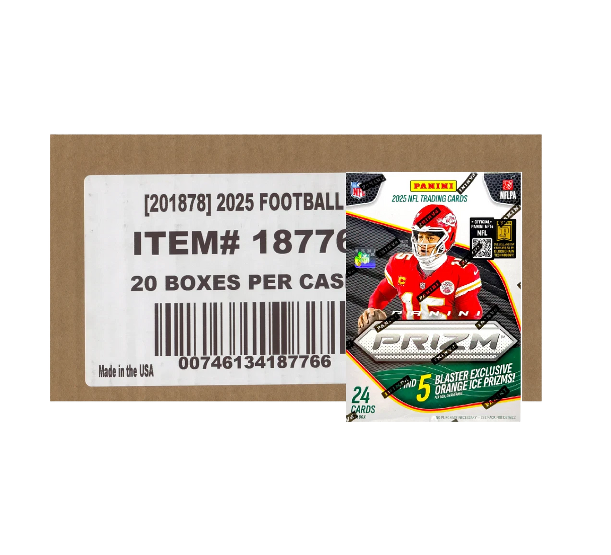 2025 Panini Prizm Football Hobby Blaster 20-Box Case (Orange Ice!)