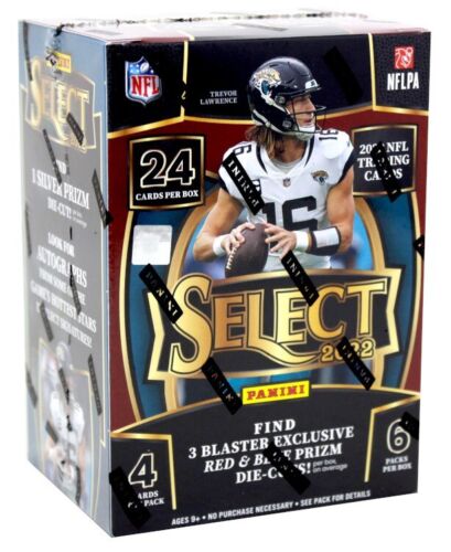 2022 Panini Select Football 6-Pack Blaster Box (Red & Blue Die-Cuts!)