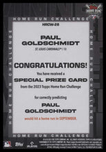 Load image into Gallery viewer, Paul Goldschmidt 2023 Topps Home Run Challenge /100 #HRCW-28
