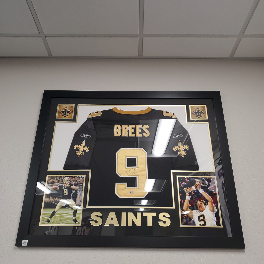 Drew Brees New Orleans Saints Signed Jersey Framed