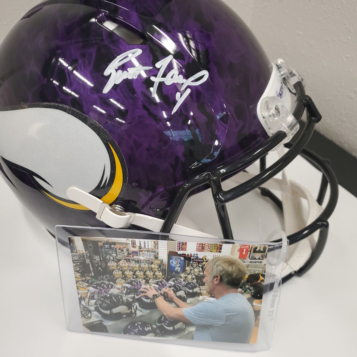 Brett Favre Autographed Vikings Hydro Speed Authentic