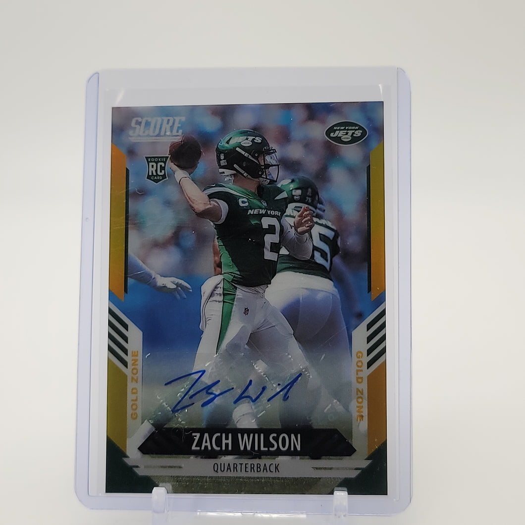 Zach Wilson 2021 Chronicles Score Gold Zone Auto 402 #50/50 S3431