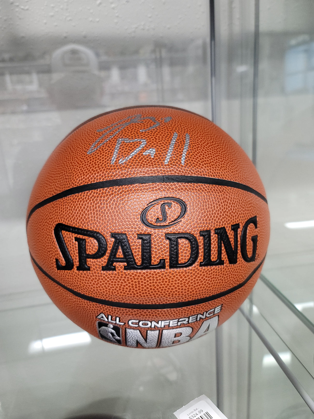 Lonzo Ball Autographed Signed Spalding Basketball Silver