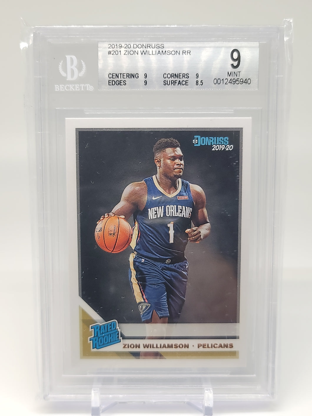 Zion Williamson 2019 Donruss Rated Rookie 201 BGS 9  S4171
