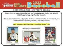 Load image into Gallery viewer, 2022 Topps Heritage High Number Baseball Hobby Box
