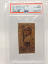 Load image into Gallery viewer, Deion Sanders 2021 Allen &amp; Ginter  Mini - Wood 340 #1/1 PSA 10 S1544

