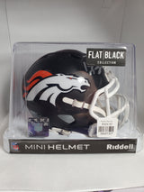 Peyton Manning Autographed Mini Helmet Broncos Matte Black
